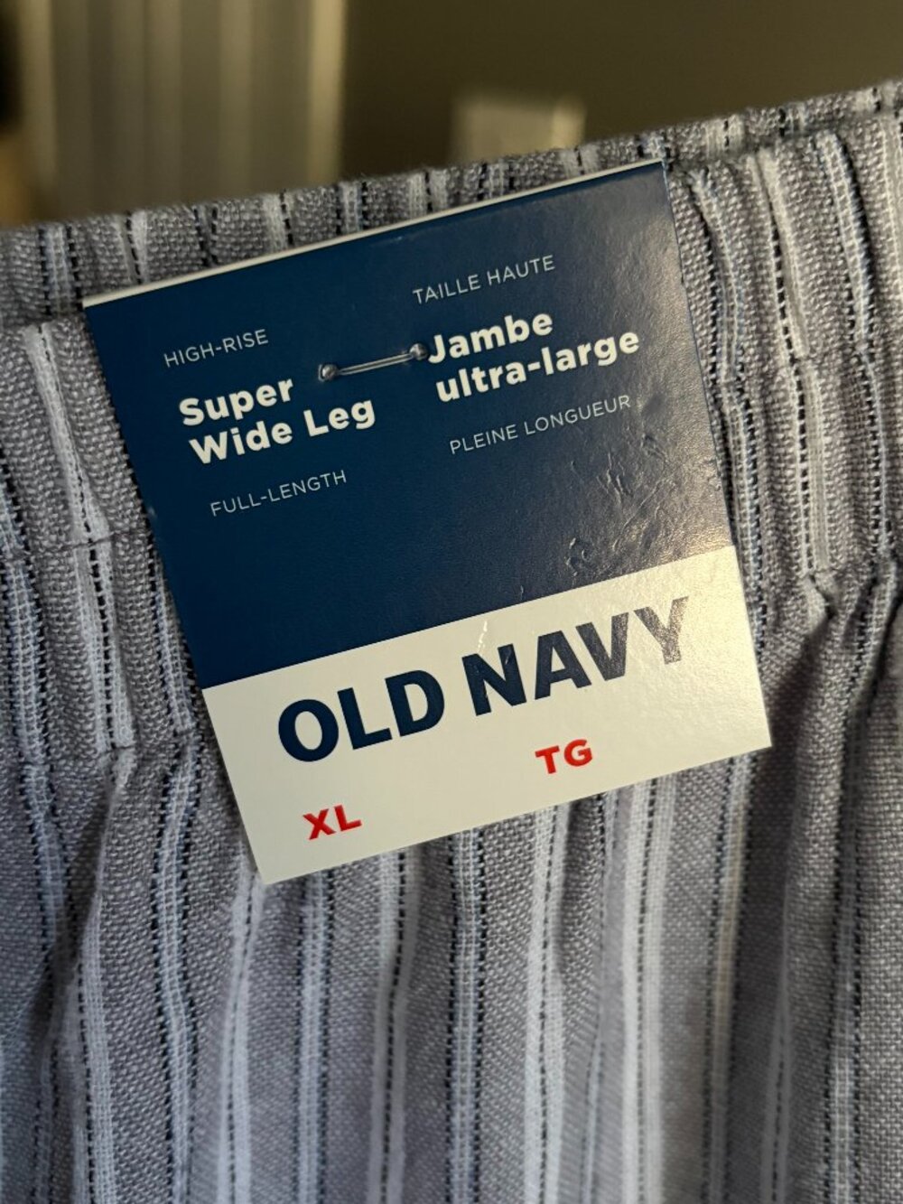 NWT Old Navy High-Rise Super Wide Leg Striped Pants Women’s XL